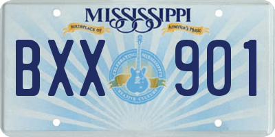 MS license plate BXX901