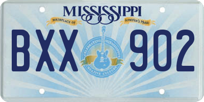 MS license plate BXX902
