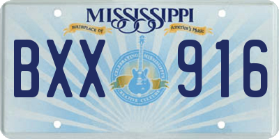 MS license plate BXX916