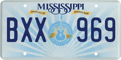 MS license plate BXX969