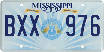 MS license plate BXX976