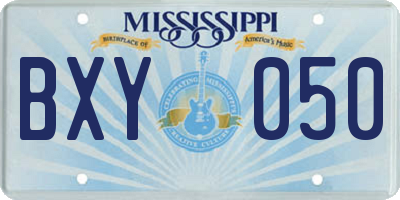 MS license plate BXY050