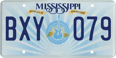 MS license plate BXY079