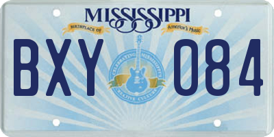 MS license plate BXY084