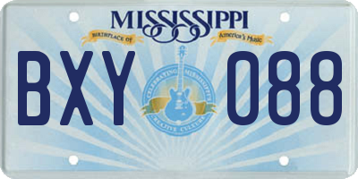 MS license plate BXY088