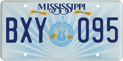 MS license plate BXY095