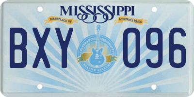 MS license plate BXY096