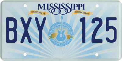 MS license plate BXY125