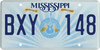 MS license plate BXY148