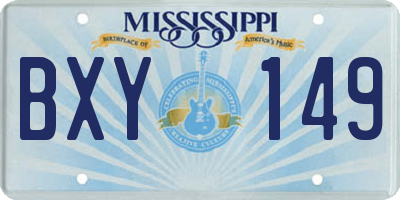 MS license plate BXY149