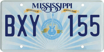 MS license plate BXY155
