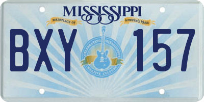 MS license plate BXY157