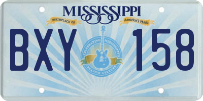 MS license plate BXY158