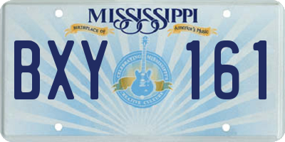 MS license plate BXY161