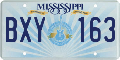 MS license plate BXY163