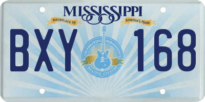 MS license plate BXY168