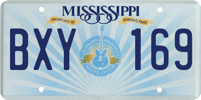 MS license plate BXY169