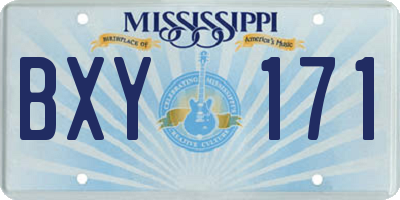 MS license plate BXY171