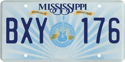 MS license plate BXY176