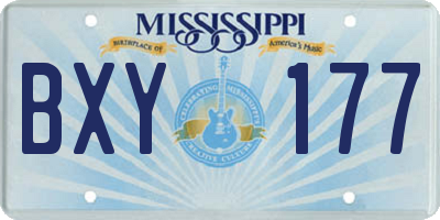 MS license plate BXY177