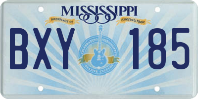 MS license plate BXY185