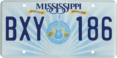 MS license plate BXY186