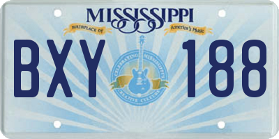 MS license plate BXY188