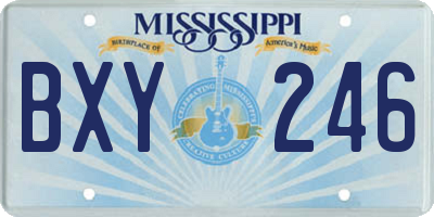 MS license plate BXY246
