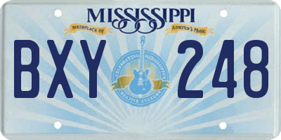 MS license plate BXY248