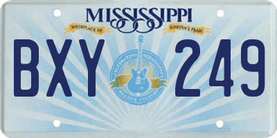 MS license plate BXY249