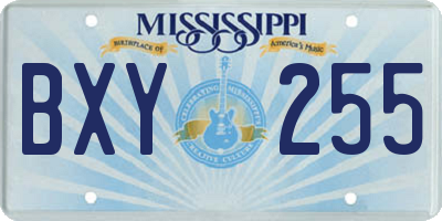 MS license plate BXY255