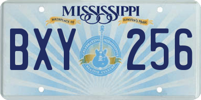 MS license plate BXY256