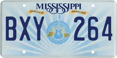 MS license plate BXY264