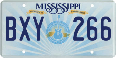 MS license plate BXY266