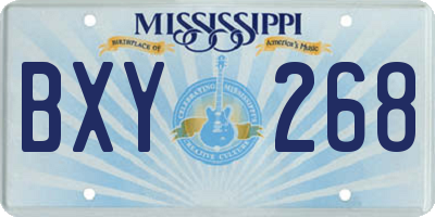 MS license plate BXY268