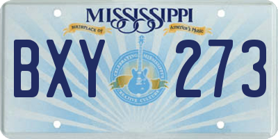 MS license plate BXY273