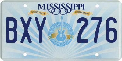 MS license plate BXY276
