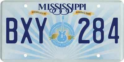 MS license plate BXY284