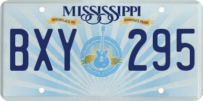 MS license plate BXY295