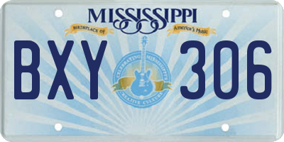 MS license plate BXY306