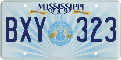 MS license plate BXY323