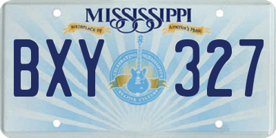 MS license plate BXY327