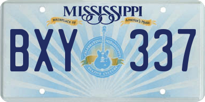 MS license plate BXY337