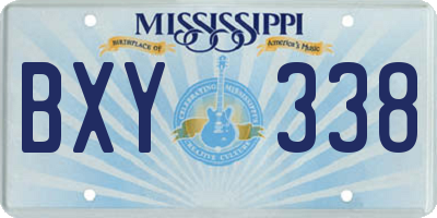 MS license plate BXY338