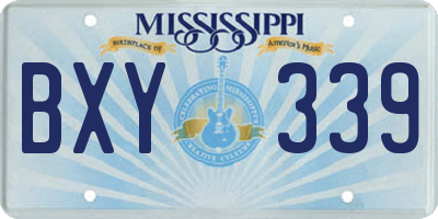 MS license plate BXY339