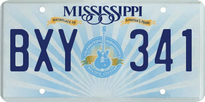 MS license plate BXY341
