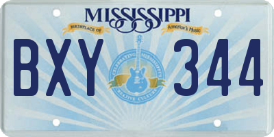 MS license plate BXY344