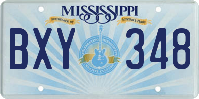 MS license plate BXY348