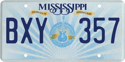 MS license plate BXY357
