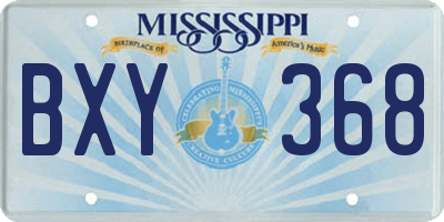 MS license plate BXY368